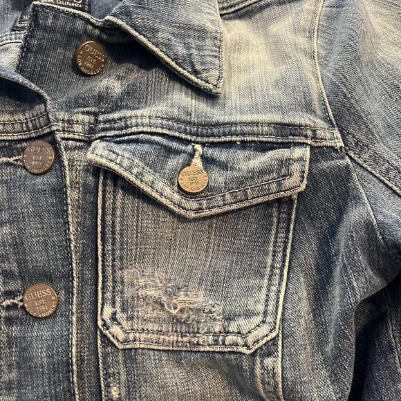 GUESS Jeans Fitted Jean Jacket - Picture 4 of 8